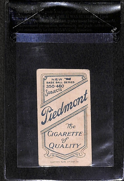 1909-11 T206 Hugh Duffy - Piedmont Back - BVG 2.5